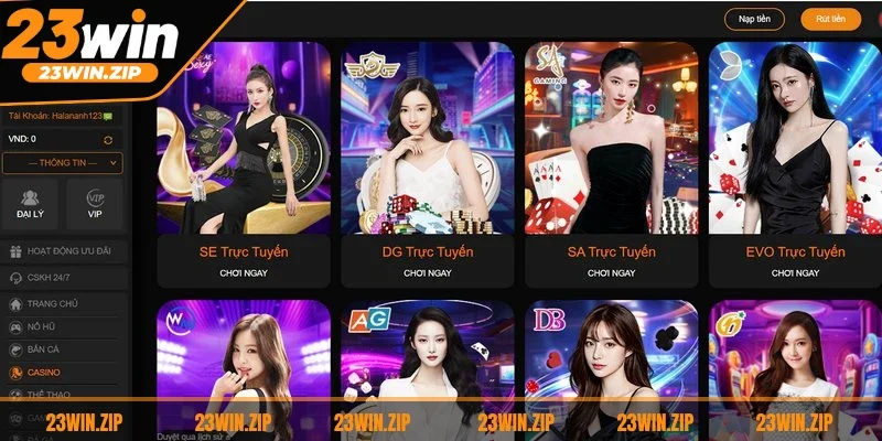 Casino 23WIN là một trải nghiệm cá cược hoàn hảo